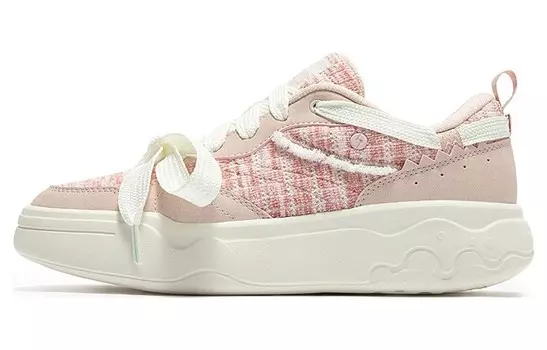 Кеды, скейтборд обувь женская низкая розовый/белый 361°