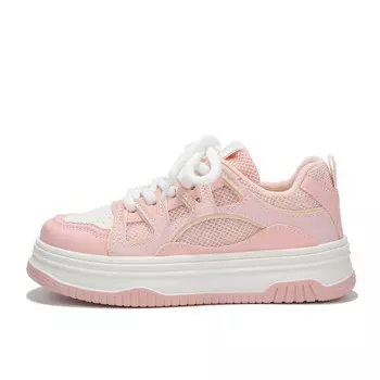 Кеды, скейтборд обувь женская низкая розовый Binya, розовый