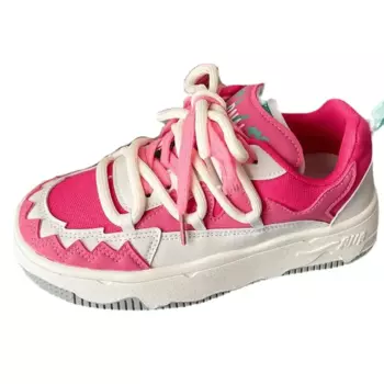 Кеды, скейтборд обувь женская низкая розовый Kesiyuan, красный