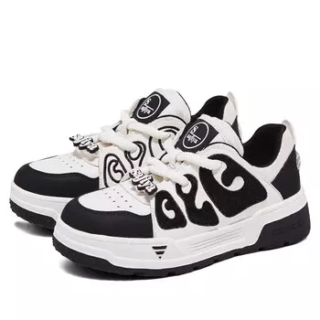 Кеды, скейтборд обувь женская низкая Safiya, бежевый/черный