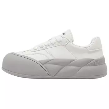 Кеды, скейтборд обувь женская низкая серо-бежевая Daphne