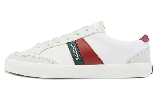 Кеды, скейтборд обувь женская низкая серый/белый Lacoste