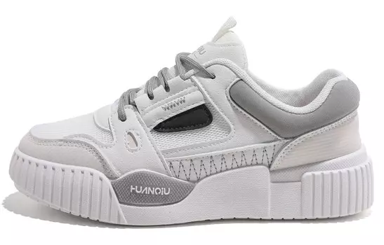 Кеды, скейтборд обувь женская низкая серый/бежевая Huanqiu