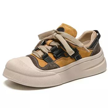 Кеды, скейтборд обувь женская низкая Shouba, желтый