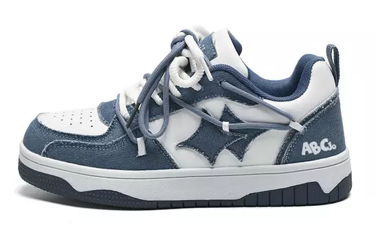Кеды, скейтборд обувь женская низкая синий Abcio