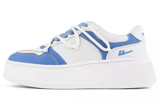 Кеды, скейтборд обувь женская низкая синий, белый Warrior