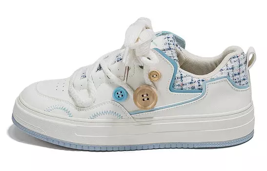 Кеды, скейтборд обувь женская низкая синий Warrior