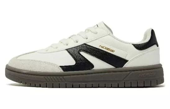 Кеды, скейтборд обувь женская низкая слоновая кость/темно-коричневый Qiaodan