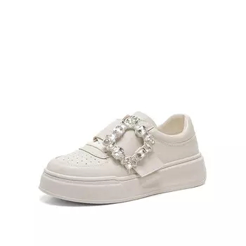 Кеды, скейтборд обувь женская низкая St&Sat, серебряный