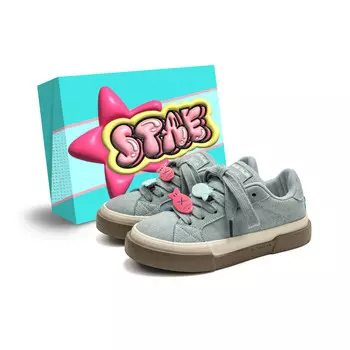 Кеды, скейтборд обувь женская низкая Stae, цвет Light Green Small Fish Design