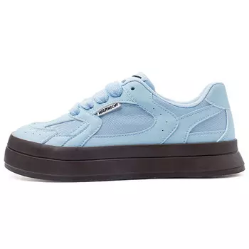 Кеды, скейтборд обувь женская низкая светло-голубой Warrior