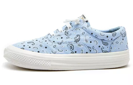 Кеды, скейтборд обувь женская низкая светло-голубой Joy&Mario