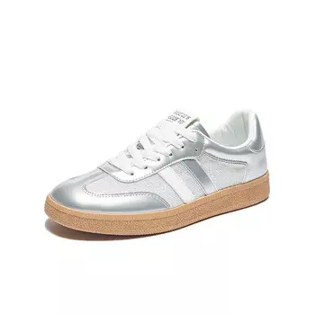 Кеды, скейтборд обувь женская низкая Swinsger, серебряный