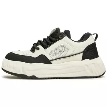 Кеды, скейтборд обувь женская низкая Teenmix, бежевый/черный