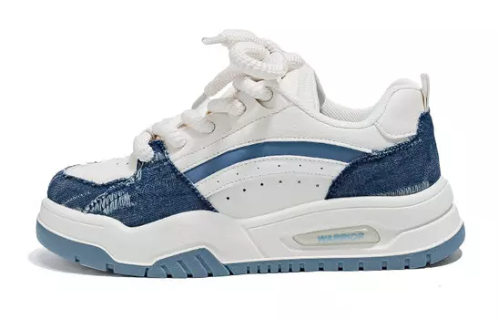 Кеды, скейтборд обувь женская низкая темно-синий Warrior