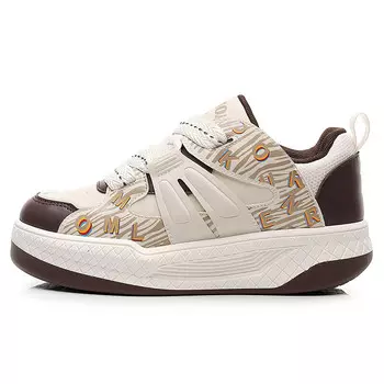 Кеды, скейтборд обувь женская низкая Tonlion, белый/зеленый