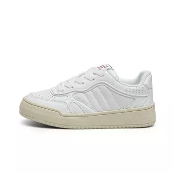 Кеды, скейтборд обувь женская низкая Tuopin, бежевый/красный