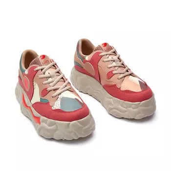 Кеды, скейтборд обувь женская низкая U.In, цвет Mottled courtyard walls