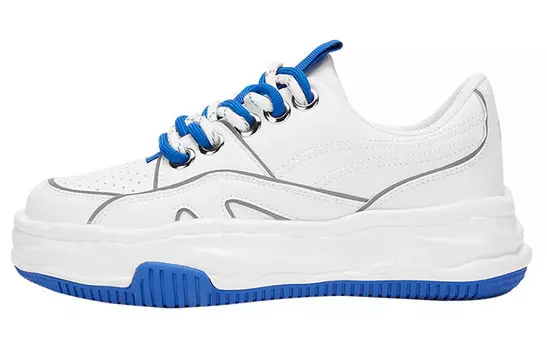 Кеды, скейтборд обувь женская низкая в бело-голубых тонах Semir