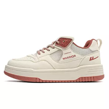 Кеды, скейтборд обувь женская низкая Warrior, бежевый/розовый