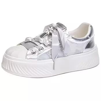 Кеды, скейтборд обувь женская низкая Westlink, серебряный