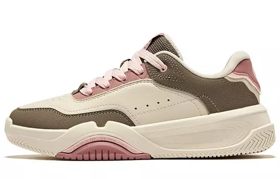 Кеды, скейтборд обувь женская низкая Яйцо Молочный серый Коричневый Камень Erke