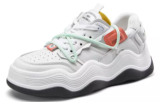 Кеды, скейтборд обувь женская низкая Yearcon, бежевый/черный