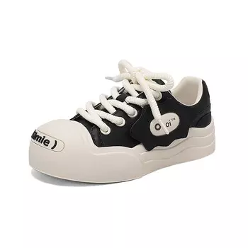 Кеды, скейтборд обувь женская низкая Yikefei, черный