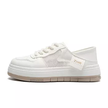 Кеды, скейтборд обувь женская низкая Zhr, бежевый