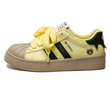 Кеды, скейтборд обувь женская низкая Zun'Er, бежевый