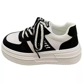 Кеды, скейтборд обувь женская средняя высота Abcfjg, черный