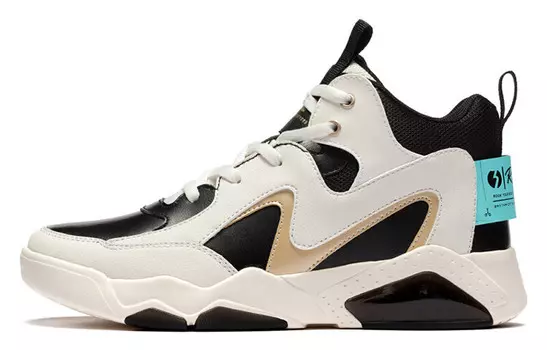 Кеды, скейтборд обувь женская средняя высота черный/белый 361°