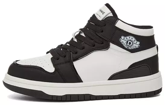 Кеды, скейтборд обувь женская средняя высота черный Daphne