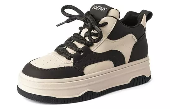 Кеды, скейтборд обувь женская средняя высота Josiny, коричневый