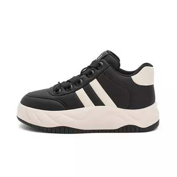 Кеды, скейтборд обувь женская средняя высота Josiny, бежевый/коричневый