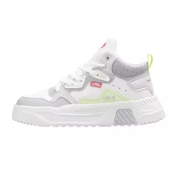 Кеды, скейтборд обувь женская средняя высота Lpmx, белый/фиолетовый