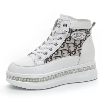 Кеды, скейтборд обувь женская средняя высота Nrdrofficial, белый