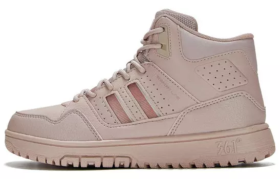 Кеды, скейтборд обувь женская средняя высота розовый/золотой 361°