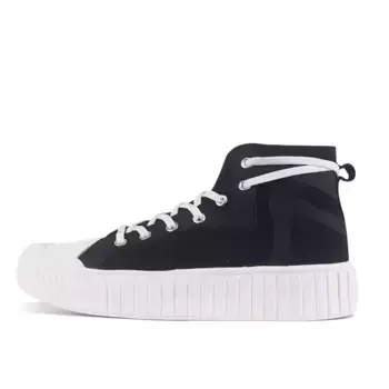 Кеды, скейтборд обувь женская высокая 361°, цвет Jet black/plumage white