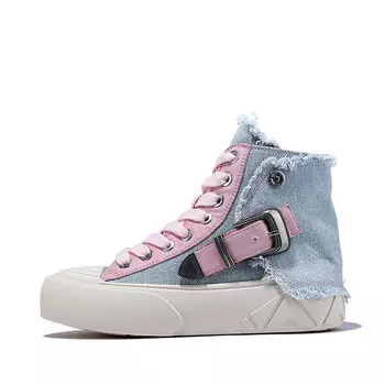 Кеды, скейтборд обувь женская высокая Bellalily, зеленый