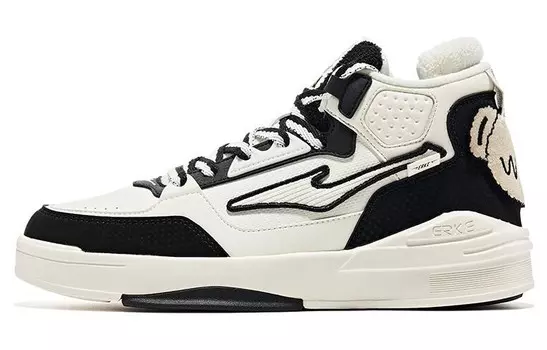 Кеды, скейтборд обувь женская высокая белый/черный Erke