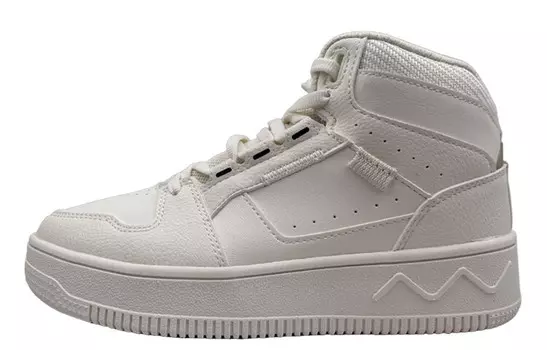 Кеды, скейтборд обувь женская высокая белый/черный 361°