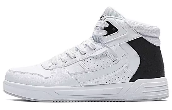 Кеды, скейтборд обувь женская высокая белый/черный 361°