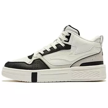 Кеды, скейтборд обувь женская высокая белый/черный Erke