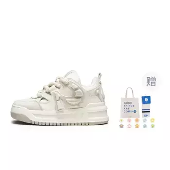 Кеды, скейтборд обувь женская высокая белый/серый Gongji