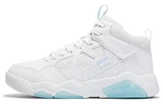 Кеды, скейтборд обувь женская высокая белый/синий 361°