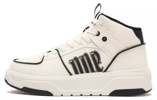 Кеды, скейтборд обувь женская высокая черный/белый 361°