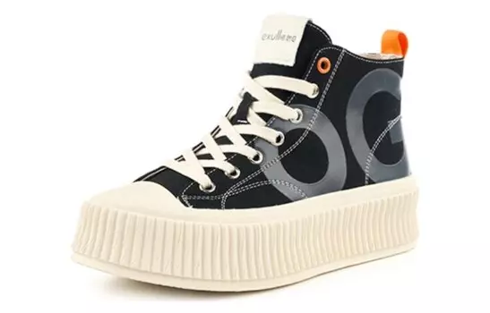 Кеды, скейтборд обувь женская высокая черный Exull Q