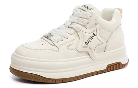 Кеды, скейтборд обувь женская высокая Daphne, бежевый