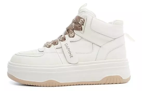 Кеды, скейтборд обувь женская высокая Daphne, бежевый